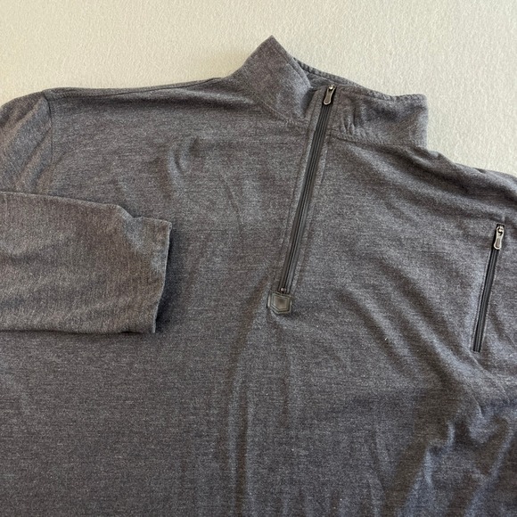 SCOTTeVEST SeV SJ QZIP XXL Mens Gray Quarter Zip Pullover Pocketed TEC Top - Picture 1 of 10